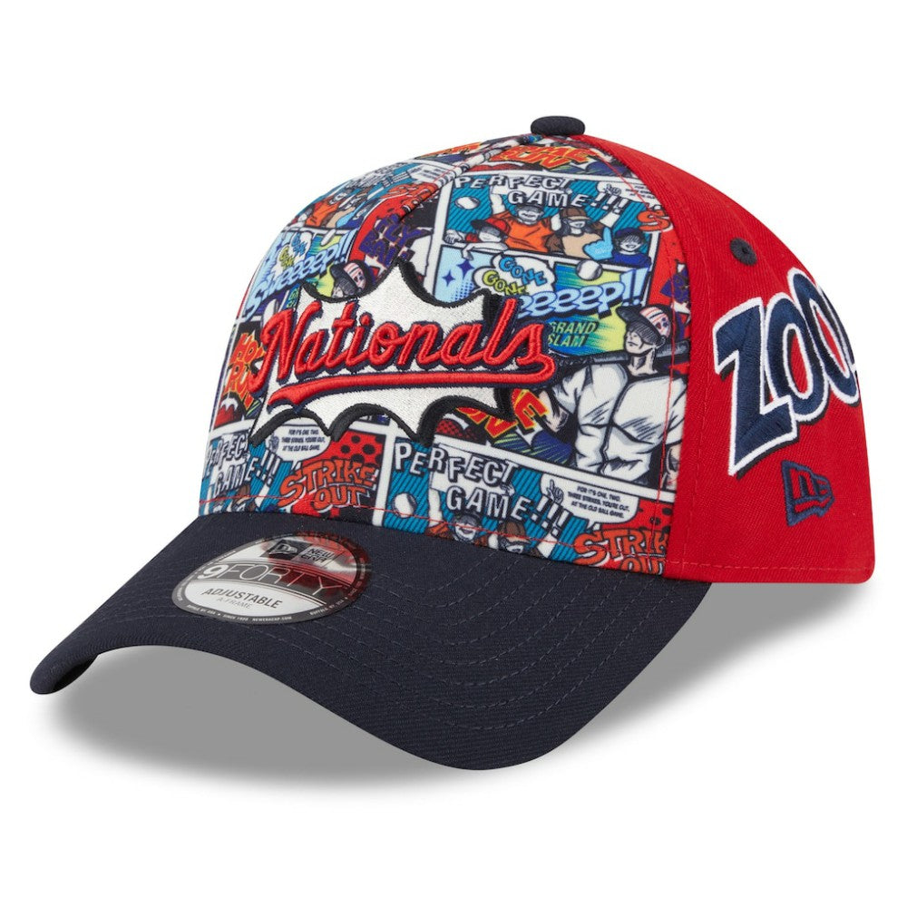 Washington Nationals New Era Youth 2025 MLB Diamond Hero Edition A-Frame 9FORTY Adjustable Hat - Red/Navy - New Era Online