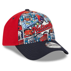 Washington Nationals New Era Youth 2025 MLB Diamond Hero Edition A-Frame 9FORTY Adjustable Hat - Red/Navy - New Era Online