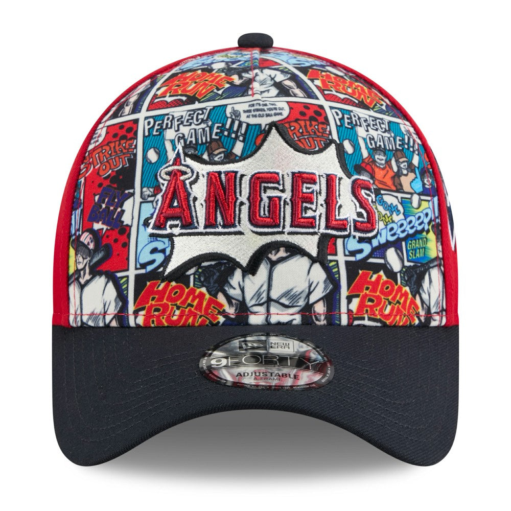 Los Angeles Angels New Era Youth 2025 MLB Diamond Hero Edition A-Frame 9FORTY Adjustable Hat - Red/Navy - New Era Sale