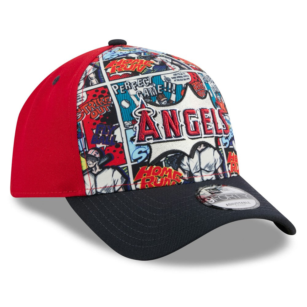Los Angeles Angels New Era Youth 2025 MLB Diamond Hero Edition A-Frame 9FORTY Adjustable Hat - Red/Navy - New Era Sale