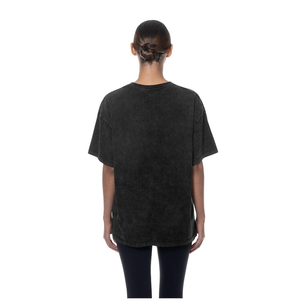 Chicago Bulls Women's Throwback Mineral Wash Oversized T-Shirt for sale Black | New Era US