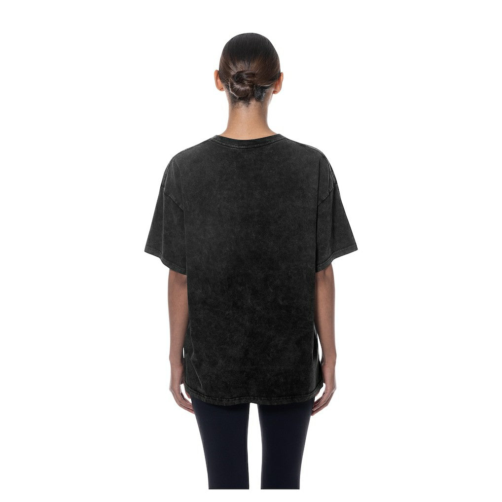 Golden State Warriors Women's Throwback Mineral Wash Oversized T-Shirt for sale Black | New Era