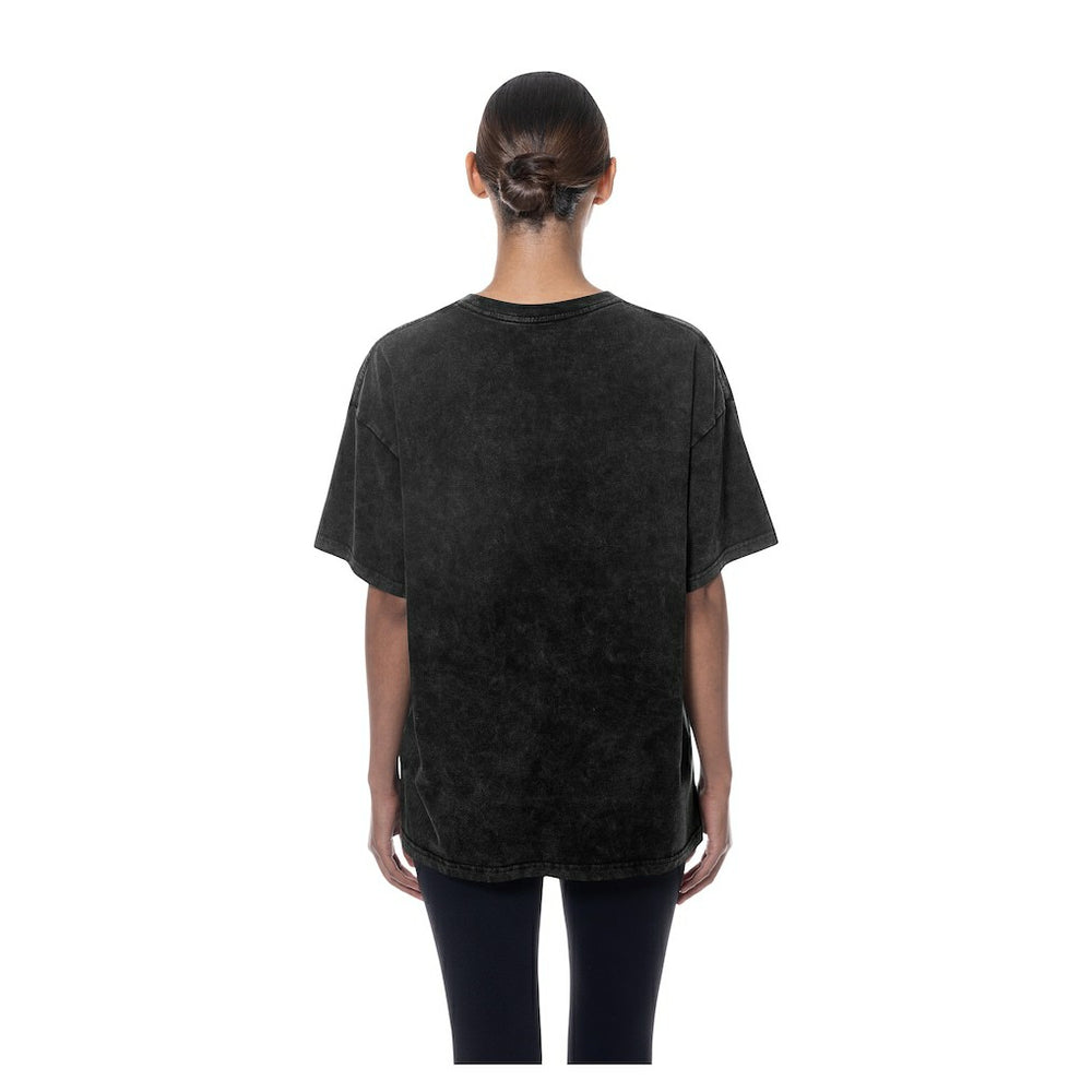 Golden State Warriors Women's Throwback Mineral Wash Oversized T-Shirt for sale Black | New Era