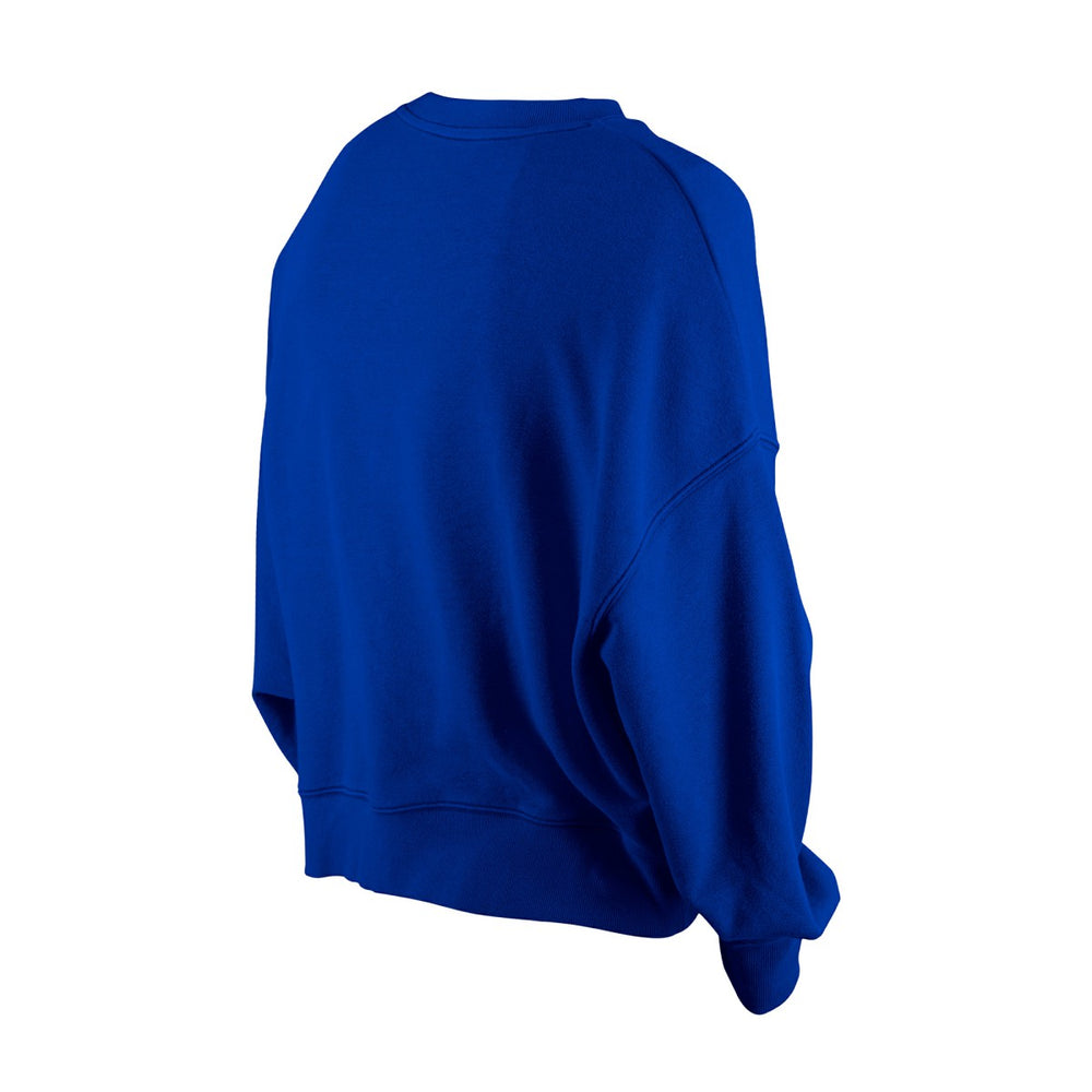 New York Knicks Women's Boxy Throwback Mineral Wash Sweatshirt Blue | New Era for sale