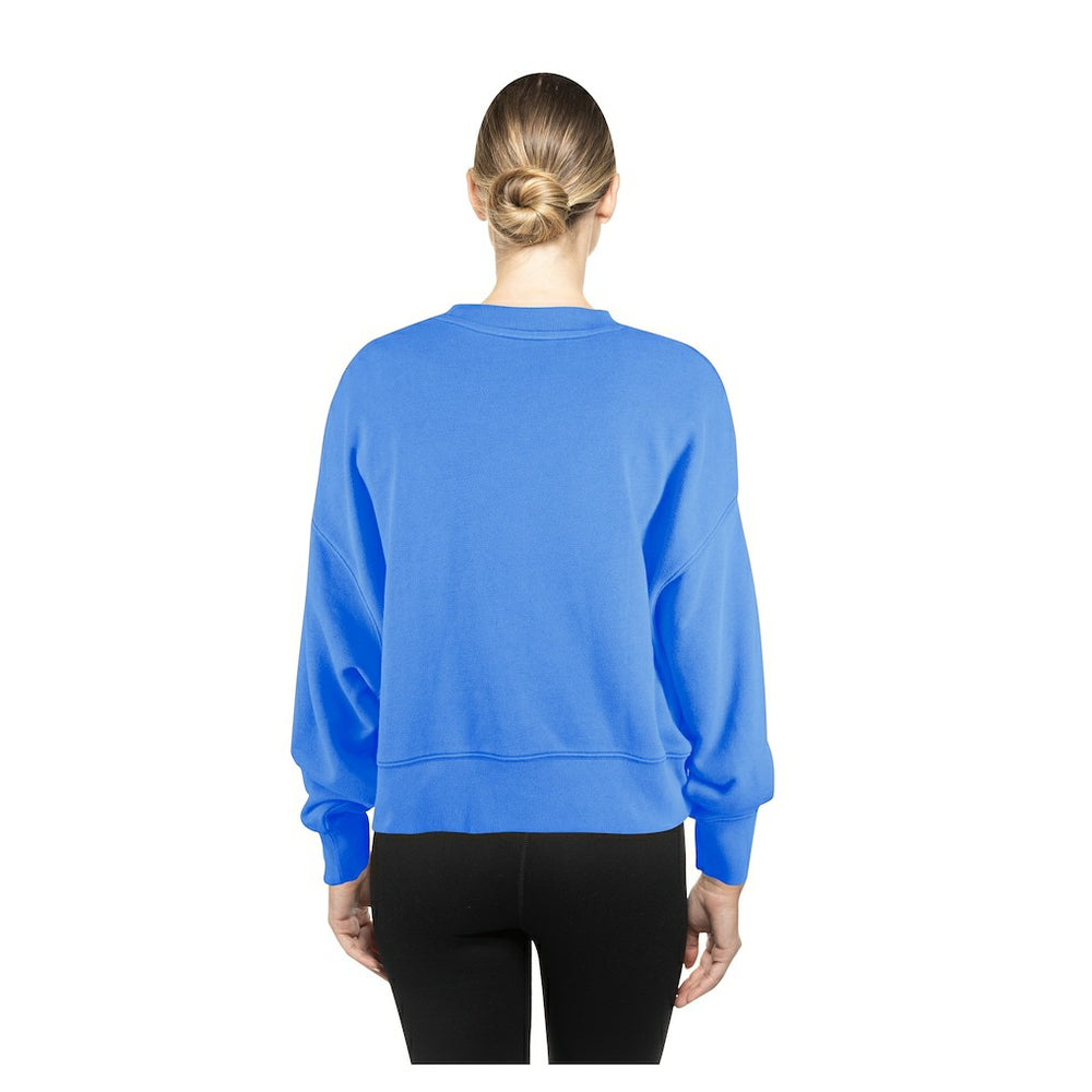 Philadelphia 76ers Women's Boxy Throwback Mineral Wash Sweatshirt Royal | New Era online