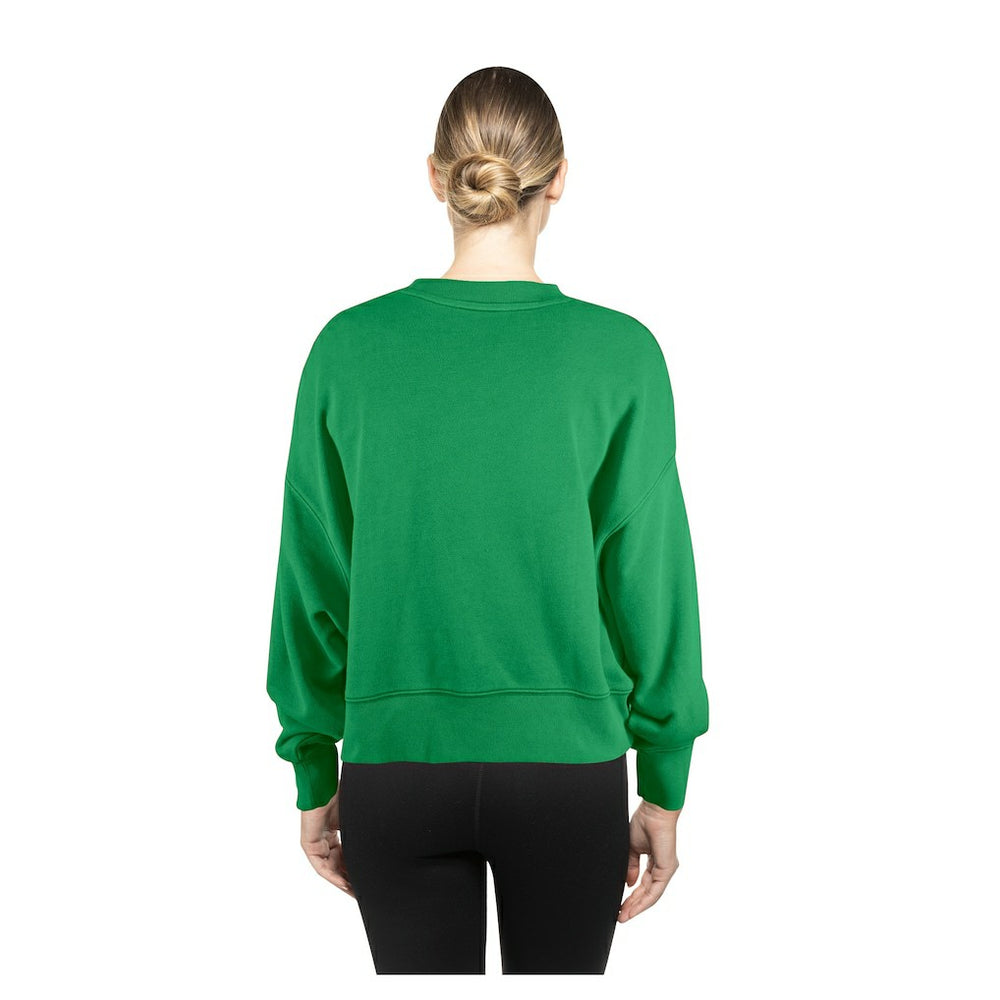 Boston Celtics Women's Boxy Throwback Mineral Wash Sweatshirt Kelly Green | New Era Lifestyle
