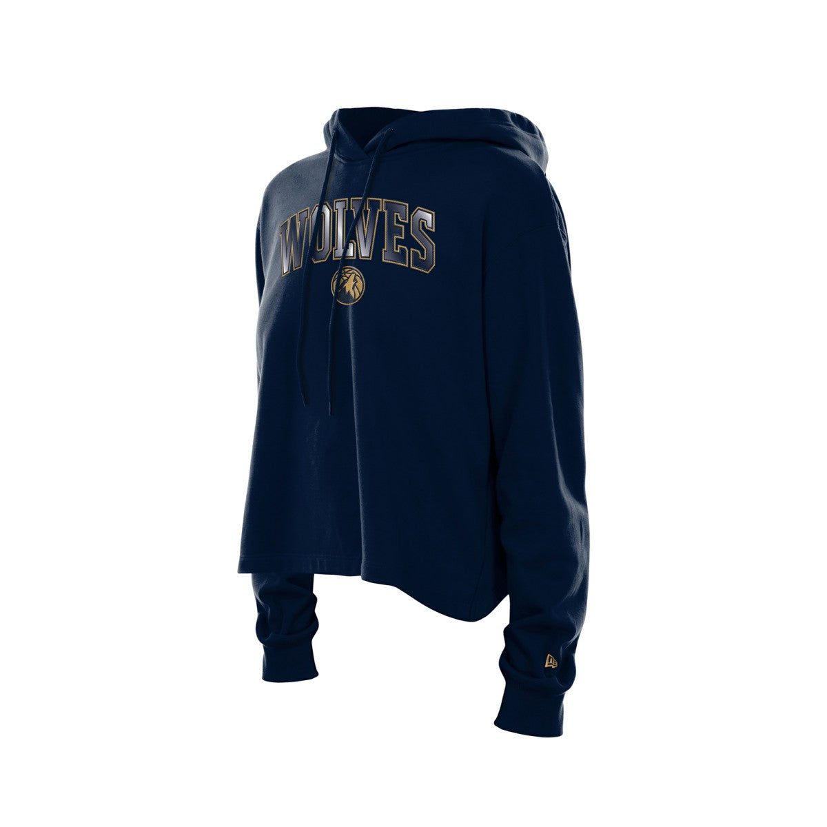 Minnesota Timberwolves Women's Glam Game Open Back Hoodie Navy | New Era US