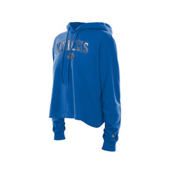 New York Knicks Women's Glam Game Open Back Hoodie Blue | New Era Lifestyle