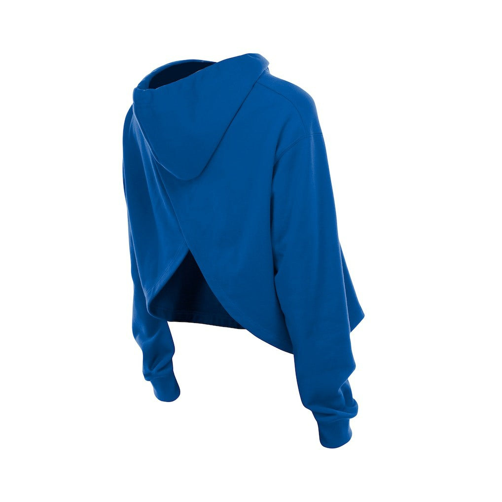New York Knicks Women's Glam Game Open Back Hoodie Blue | New Era Lifestyle