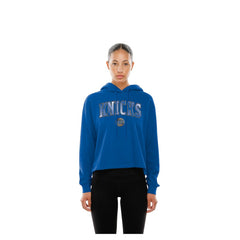 New York Knicks Women's Glam Game Open Back Hoodie Blue | New Era Lifestyle