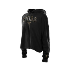 Chicago Bulls Women's Glam Game Open Back Hoodie Black | New Era outlet