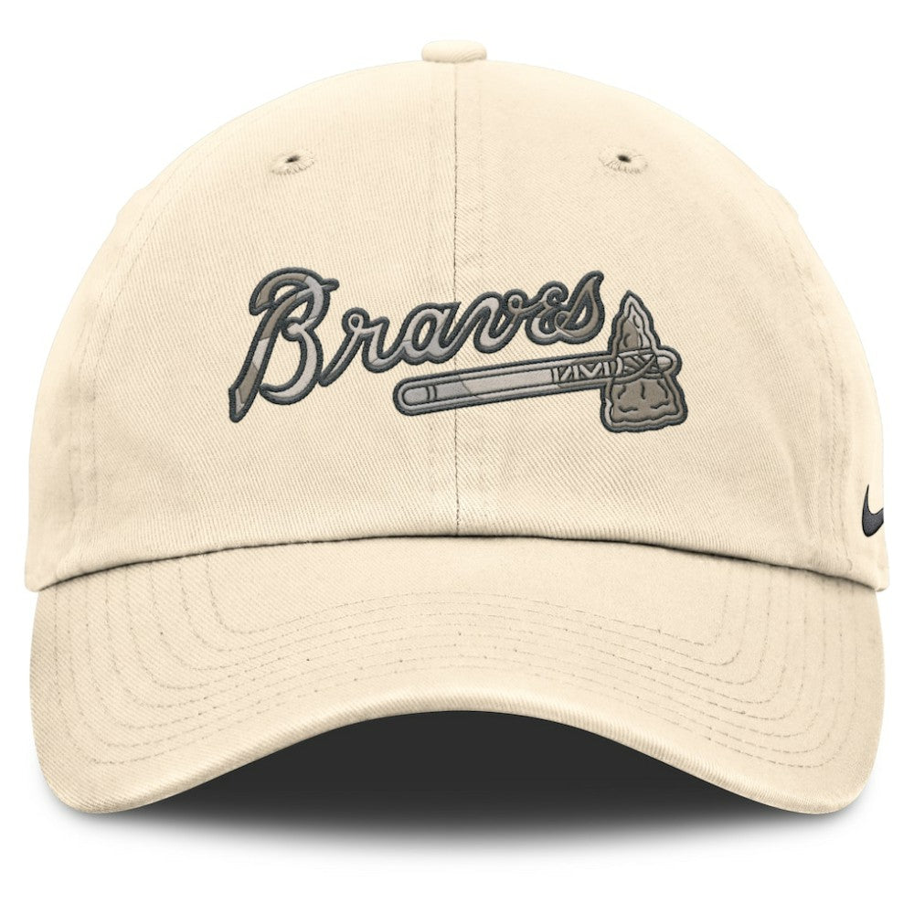 Atlanta Braves Nike Camo Pack Club Adjustable Hat - Natural - Nike on Sale