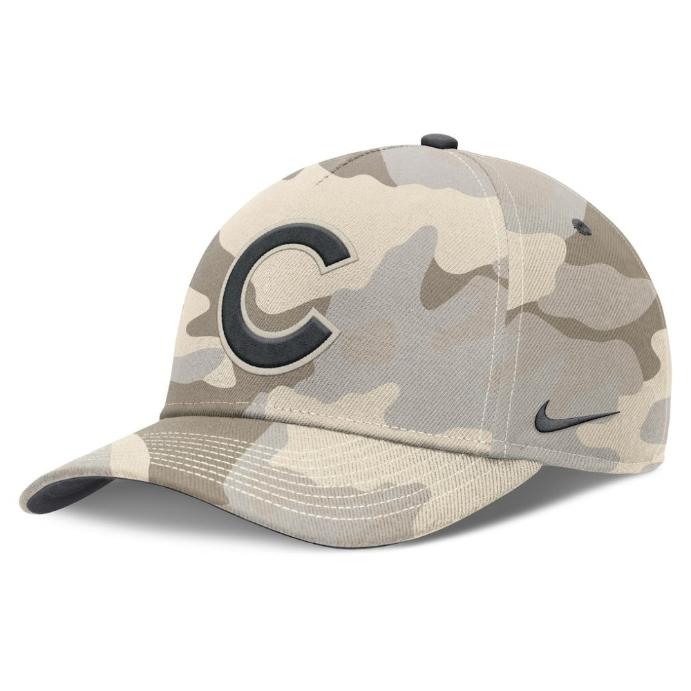 Chicago Cubs Nike Camo Pack Rise Adjustable Hat - Natural - Nike Discount