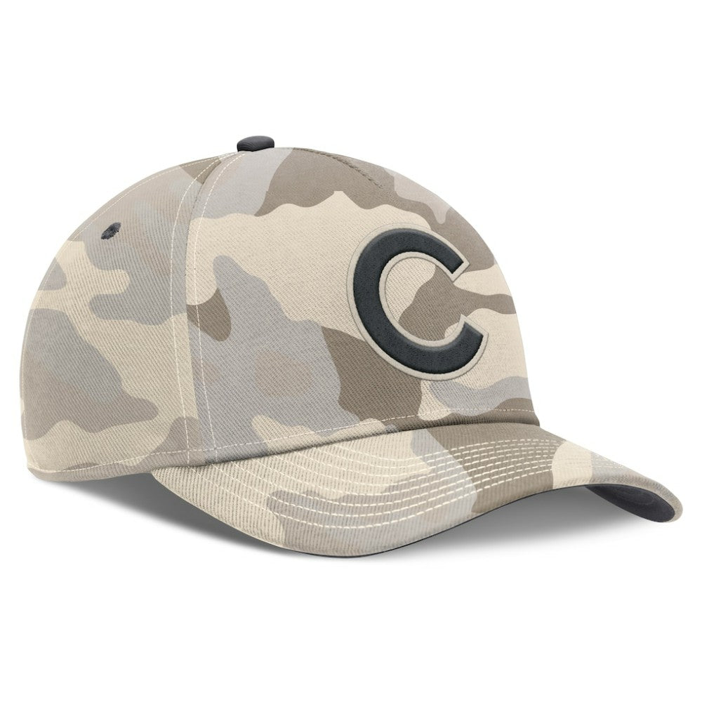 Chicago Cubs Nike Camo Pack Rise Adjustable Hat - Natural - Nike Discount
