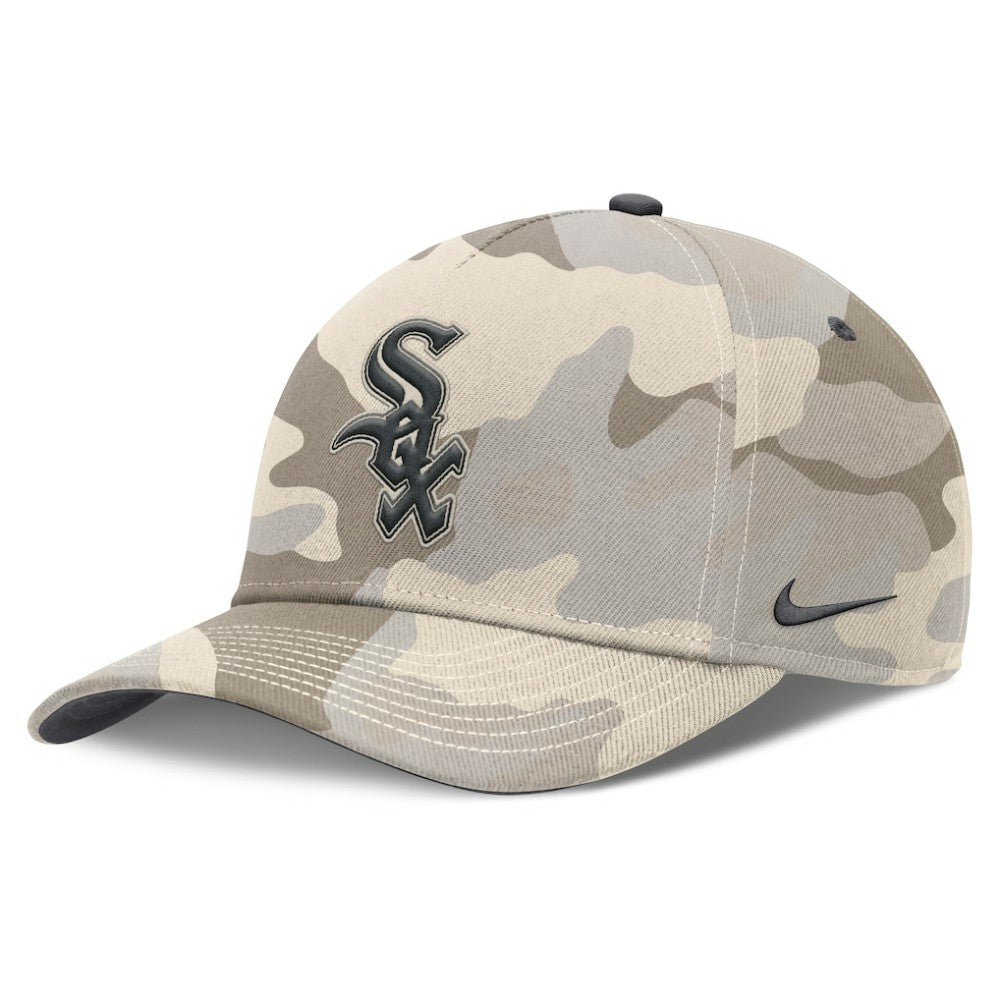 Chicago White Sox Nike Camo Pack Rise Adjustable Hat - Natural - Nike on Sale