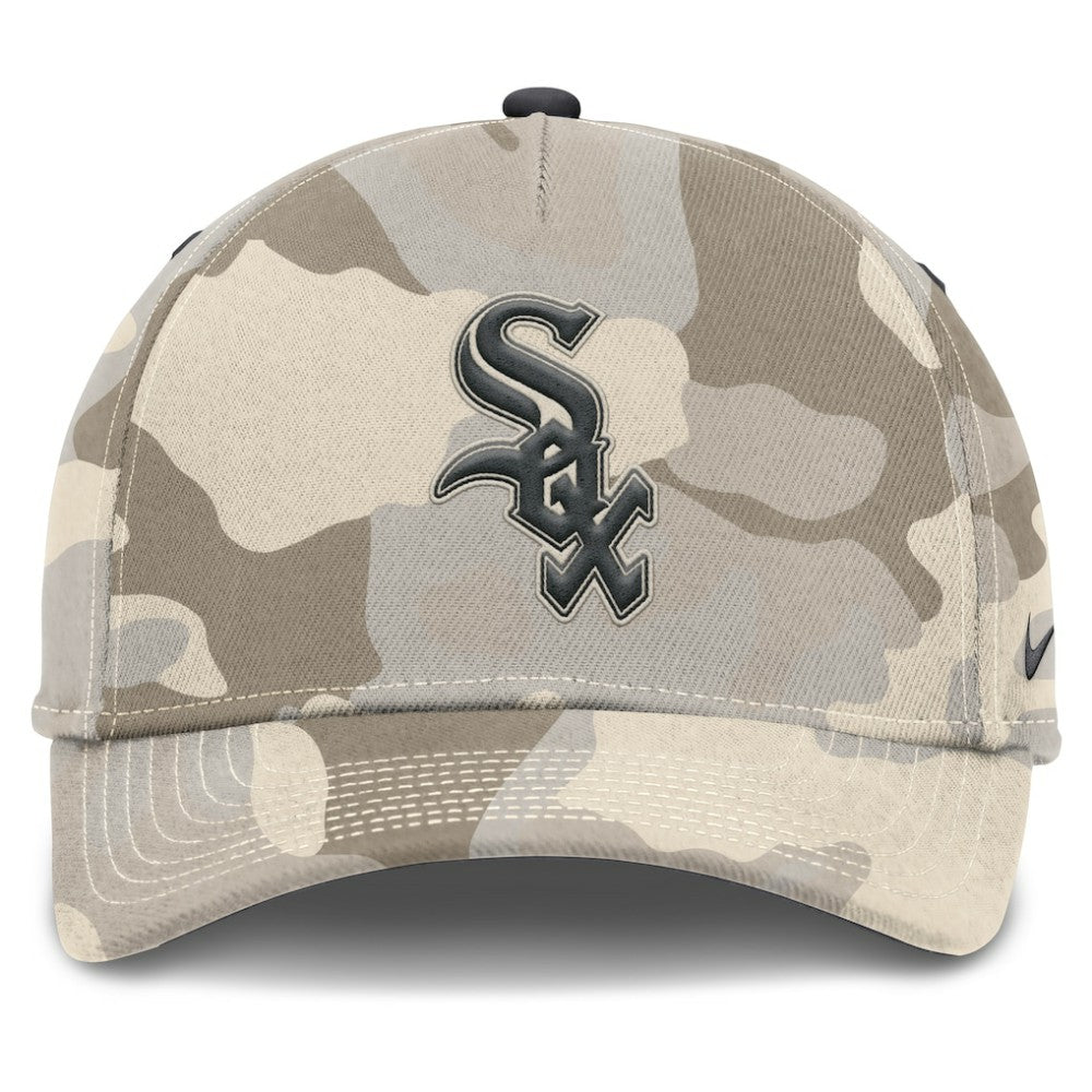 Chicago White Sox Nike Camo Pack Rise Adjustable Hat - Natural - Nike on Sale