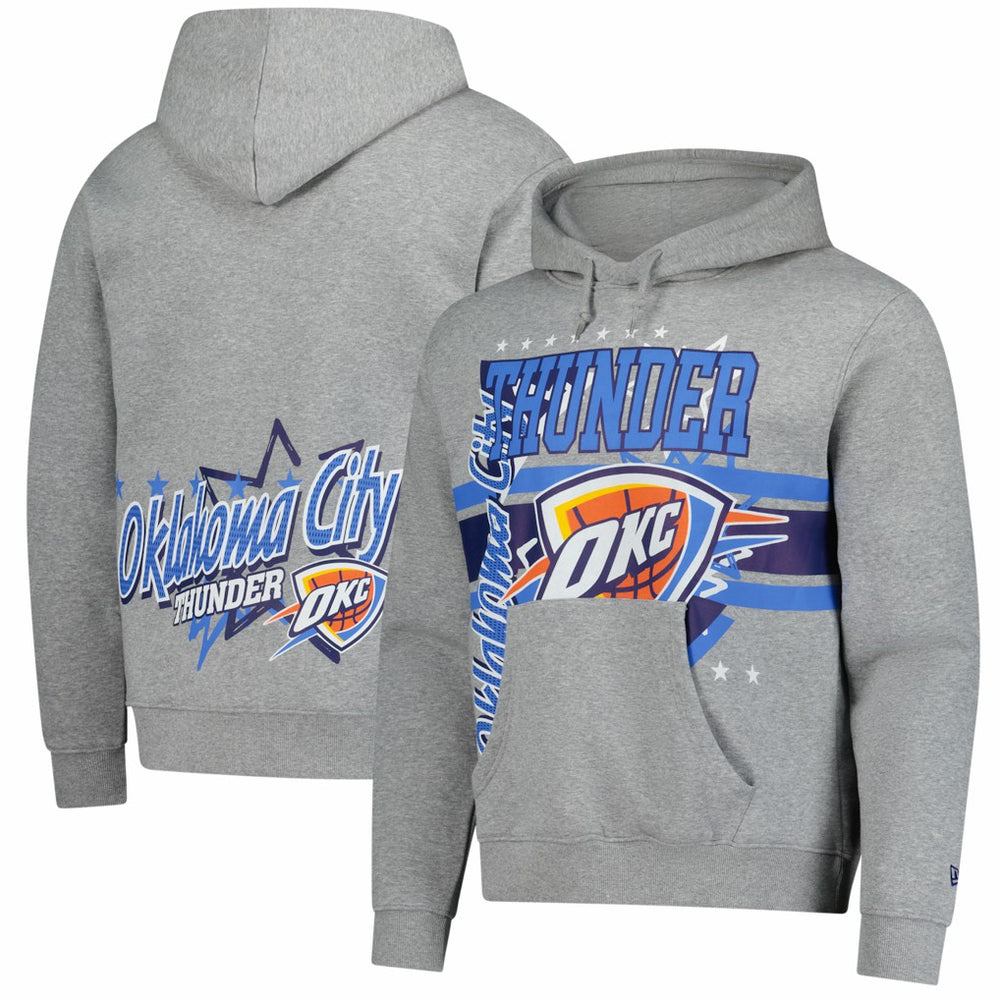 Oklahoma City Thunder Injection Sport Classics Fleece Hoodie Heather Gray | New Era Near Me