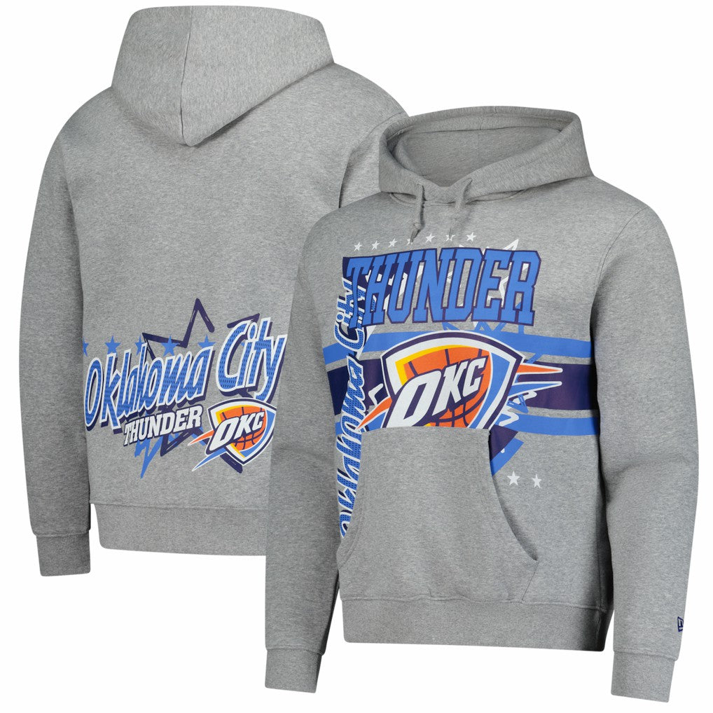 Oklahoma City Thunder Injection Sport Classics Fleece Hoodie Heather Gray | New Era Near Me