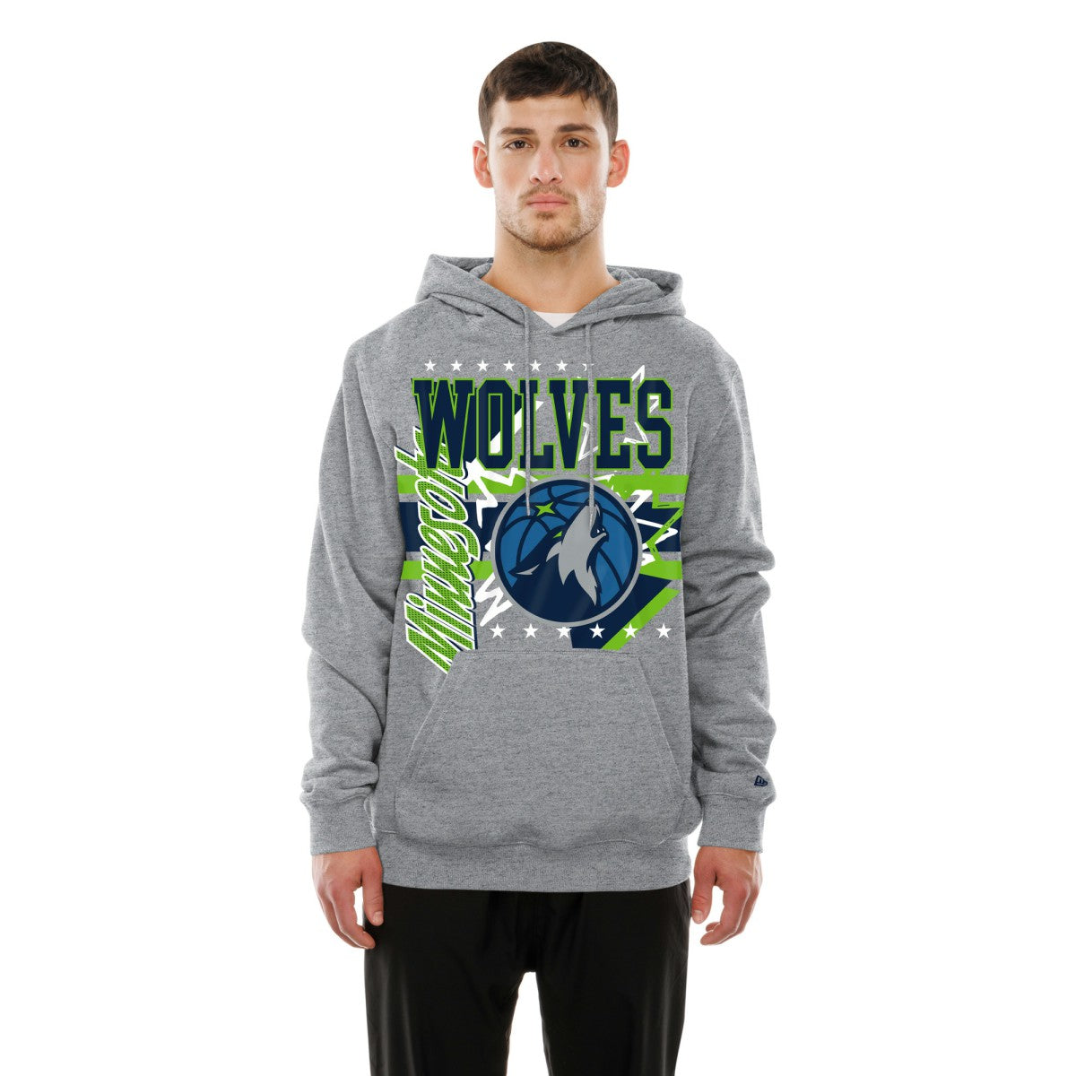 Minnesota Timberwolves Injection Sport Classics Fleece Hoodie Heather Gray | New Era US