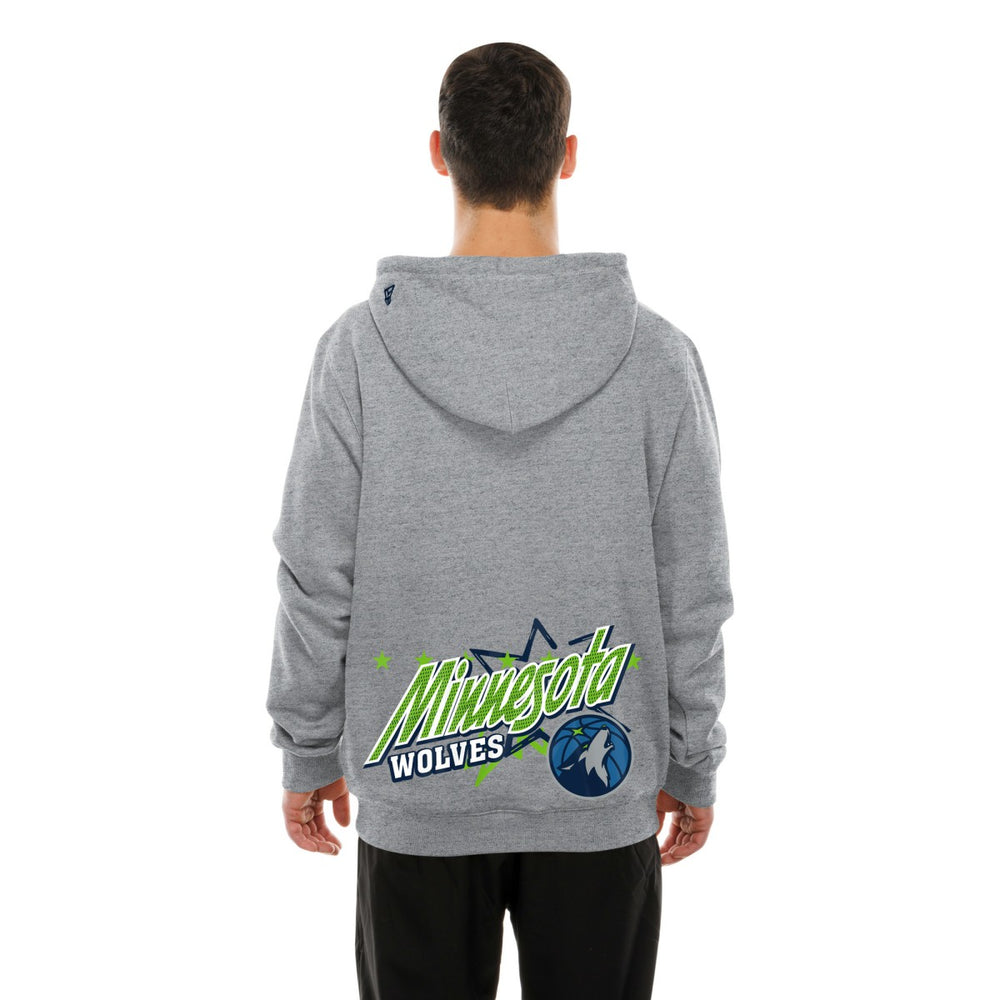 Minnesota Timberwolves Injection Sport Classics Fleece Hoodie Heather Gray | New Era US