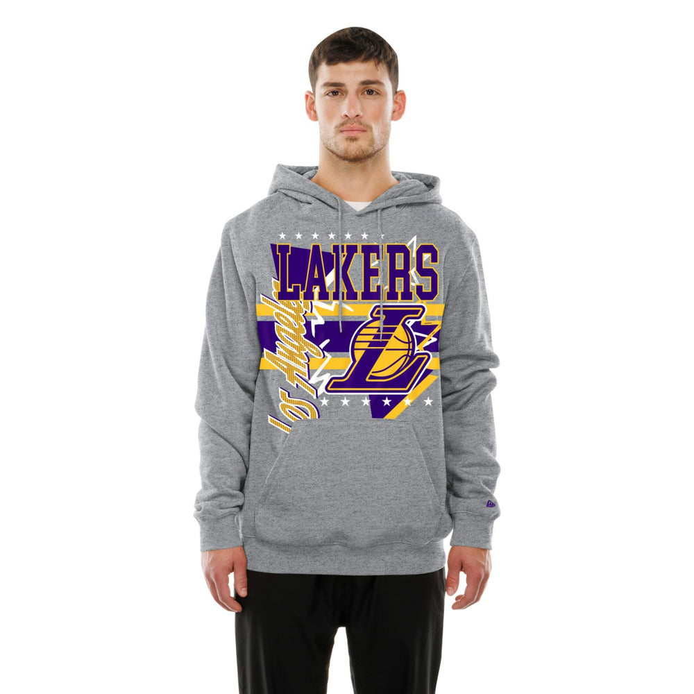 Los Angeles Lakers Injection Sport Classics Fleece Hoodie Heather Gray | New Era US