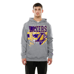 Los Angeles Lakers Injection Sport Classics Fleece Hoodie Heather Gray | New Era US