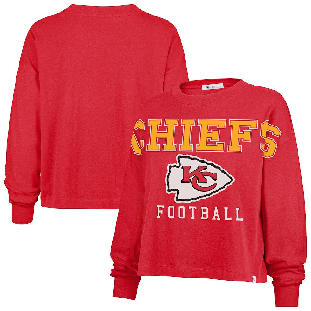 47 brand Kansas City Chiefs '47 Women's Outreach City Oversized Long Sleeve T-Shirt Red