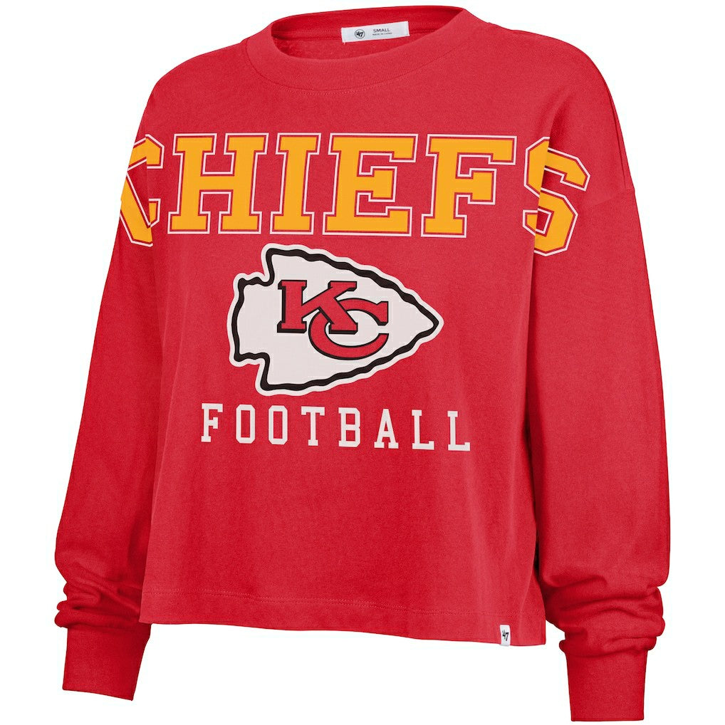 47 brand Kansas City Chiefs '47 Women's Outreach City Oversized Long Sleeve T-Shirt Red