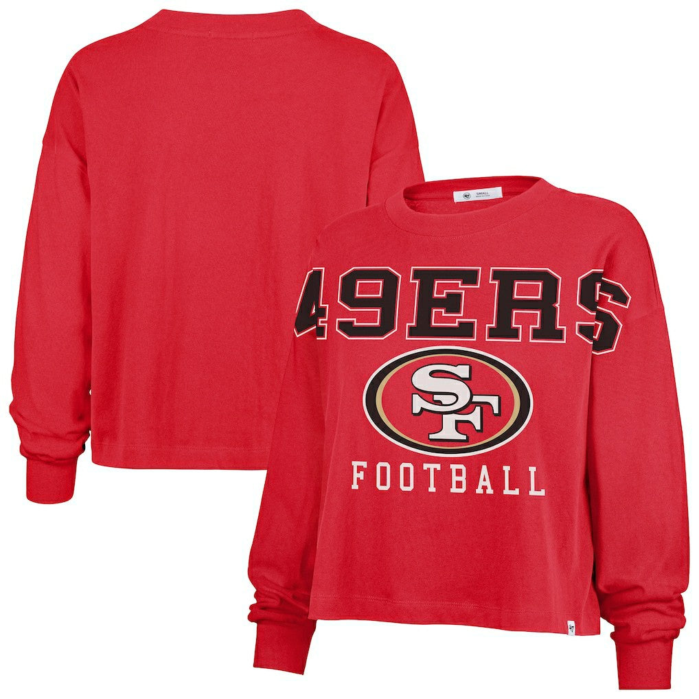 47 brand San Francisco 49ers '47 Women's Outreach City Oversized Long Sleeve T-Shirt Scarlet