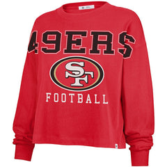 47 brand San Francisco 49ers '47 Women's Outreach City Oversized Long Sleeve T-Shirt Scarlet