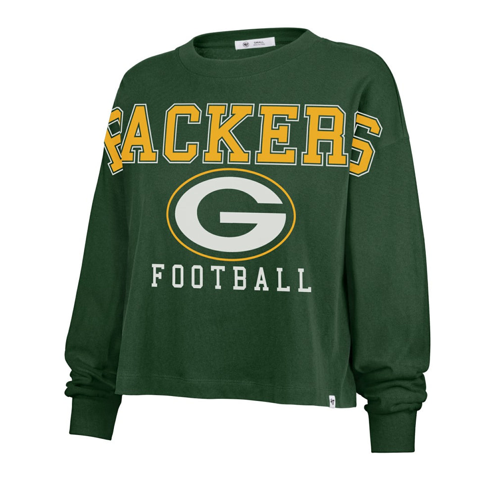 47 brand Green Bay Packers '47 Women's Outreach City Oversized Long Sleeve T-Shirt Green