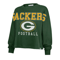 47 brand Green Bay Packers '47 Women's Outreach City Oversized Long Sleeve T-Shirt Green