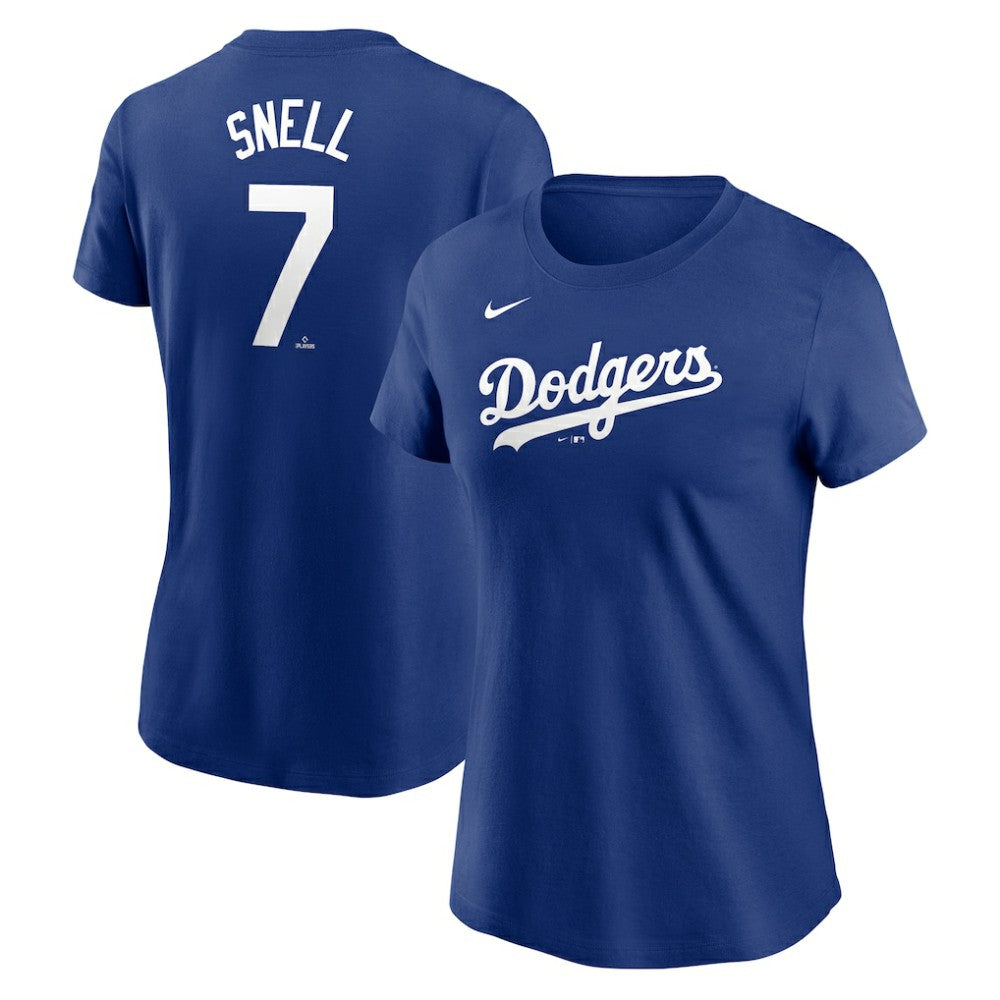Blake Snell Los Angeles Dodgers Nike Women's Cooperstown Collection Fuse Name & Number T-Shirt - Blue - Nike Lifestyle