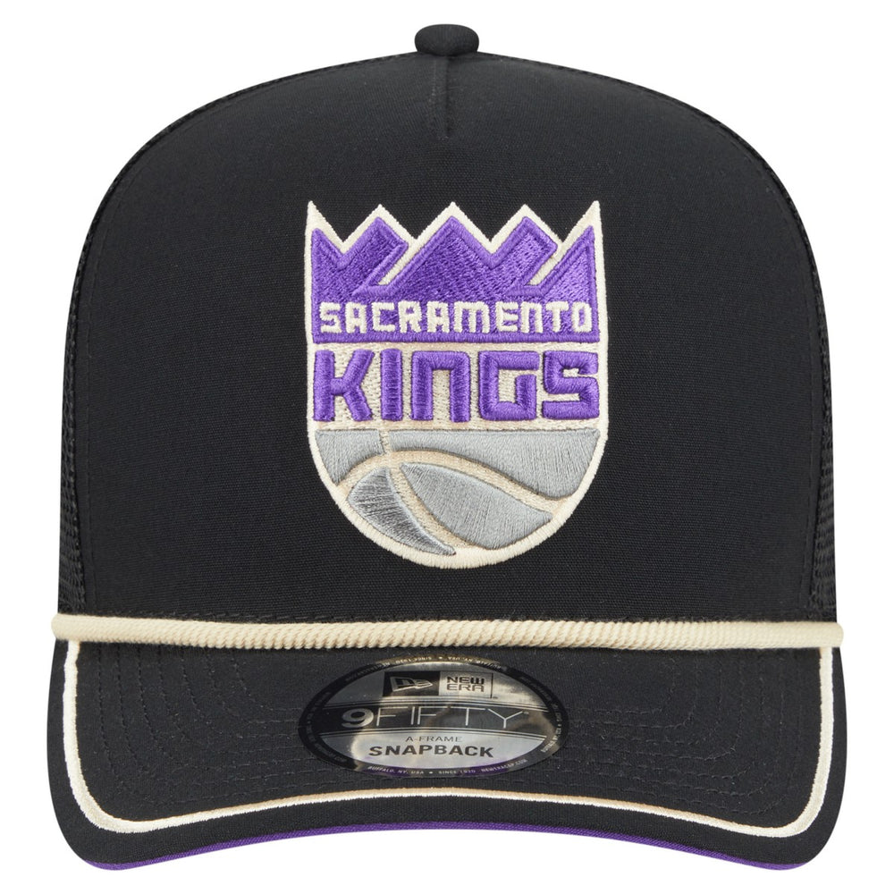 Sacramento Kings Vintage Team Rope A-Frame 9FIFTY Snapback Hat Black | New Era Near Me