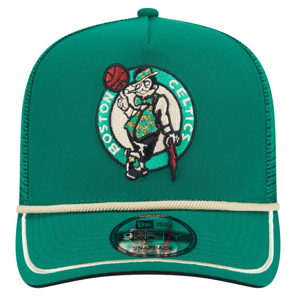 Boston Celtics Vintage Team Rope A-Frame 9FIFTY Snapback Hat Kelly Green | New Era outlet