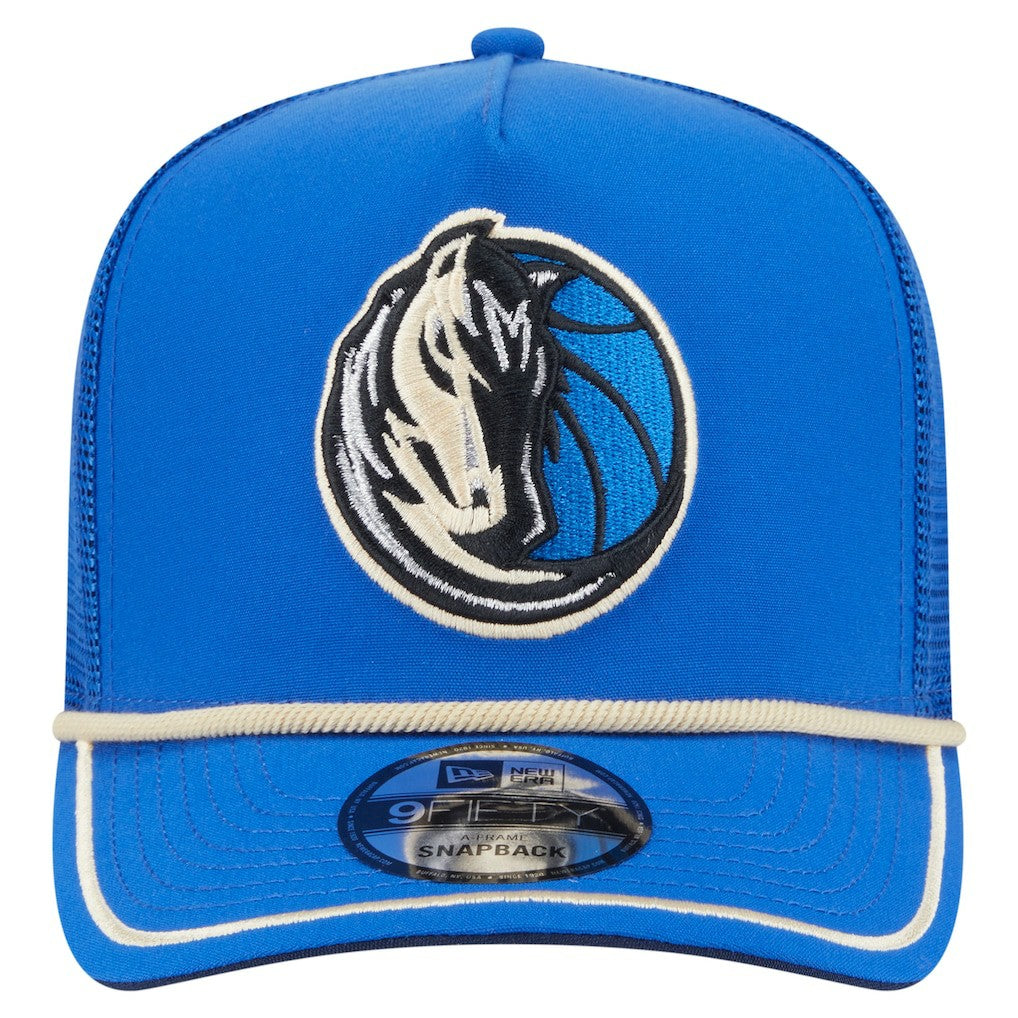 Dallas Mavericks Vintage Team Rope A-Frame 9FIFTY Snapback Hat for sale Blue | New Era online