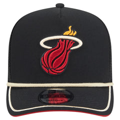 Miami Heat Vintage Team Rope A-Frame 9FIFTY Snapback Hat Black | New Era online