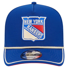 New York Rangers New Era Vintage Team Rope A-Frame 9FIFTY Snapback Hat - Blue - NHL 202620639