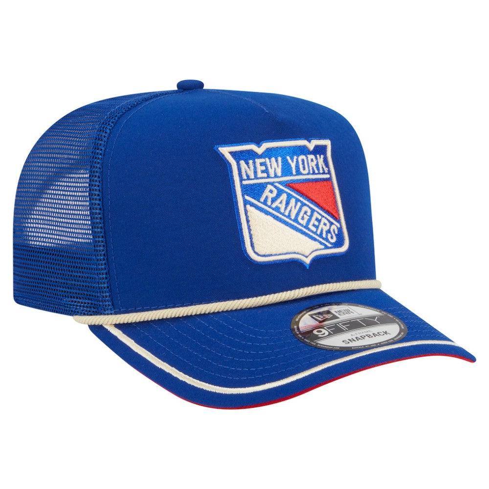 New York Rangers New Era Vintage Team Rope A-Frame 9FIFTY Snapback Hat - Blue - NHL 202620639
