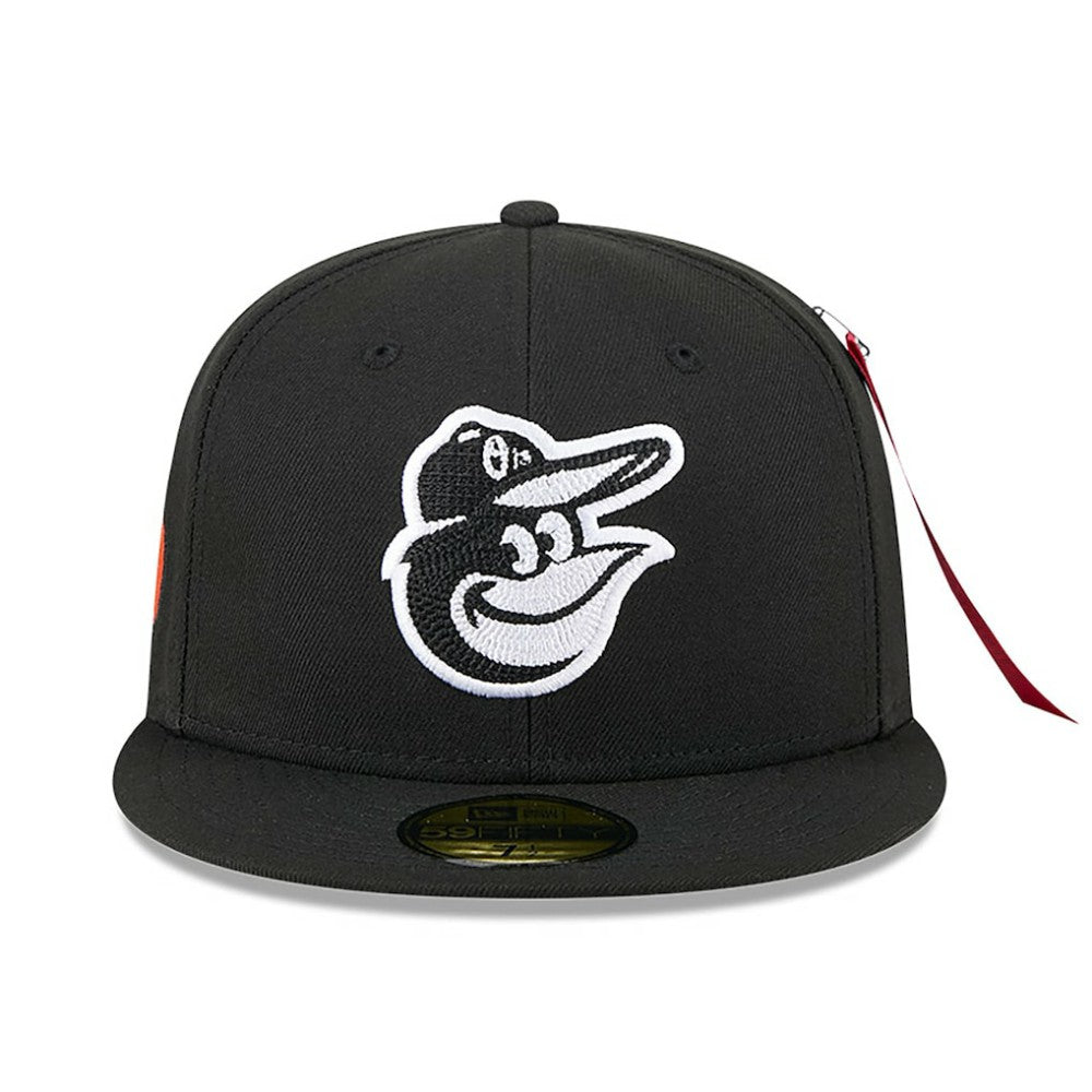 Baltimore Orioles New Era x Alpha Industries 59FIFTY Fitted Hat - Black - New Era Lifestyle