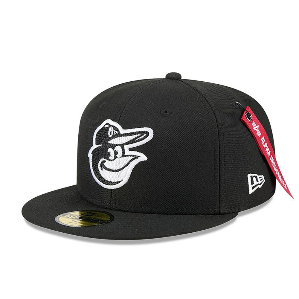 Baltimore Orioles New Era x Alpha Industries 59FIFTY Fitted Hat - Black - New Era Lifestyle