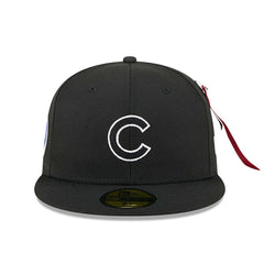 Chicago Cubs New Era x Alpha Industries 59FIFTY Fitted Hat - Black - New Era Lifestyle