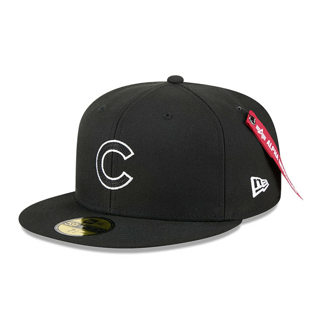 Chicago Cubs New Era x Alpha Industries 59FIFTY Fitted Hat - Black - New Era Lifestyle