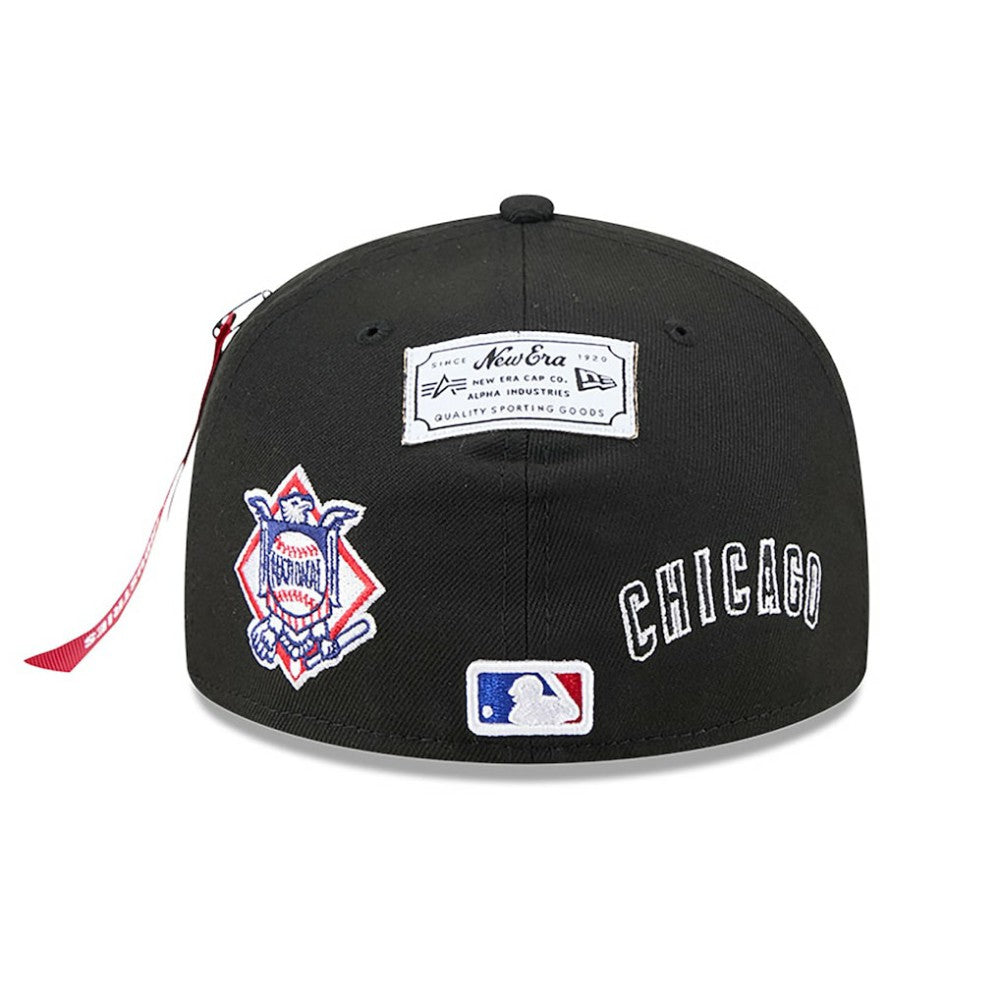 Chicago Cubs New Era x Alpha Industries 59FIFTY Fitted Hat - Black - New Era Lifestyle