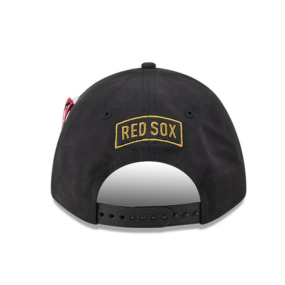 Boston Red Sox New Era x Alpha Industries A-Frame 9FORTY Adjustable Hat - Black - New Era on Sale