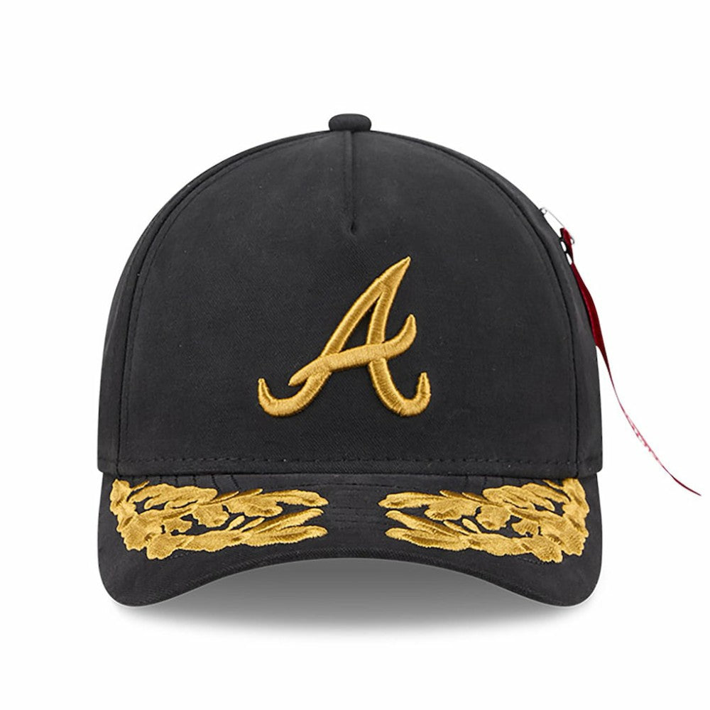 Atlanta Braves New Era x Alpha Industries A-Frame 9FORTY Adjustable Hat - Black - New Era Online