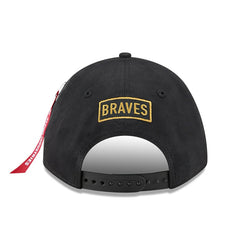 Atlanta Braves New Era x Alpha Industries A-Frame 9FORTY Adjustable Hat - Black - New Era Online