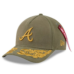 Atlanta Braves New Era x Alpha Industries A-Frame 9FORTY Adjustable Hat - Olive - New Era Sale
