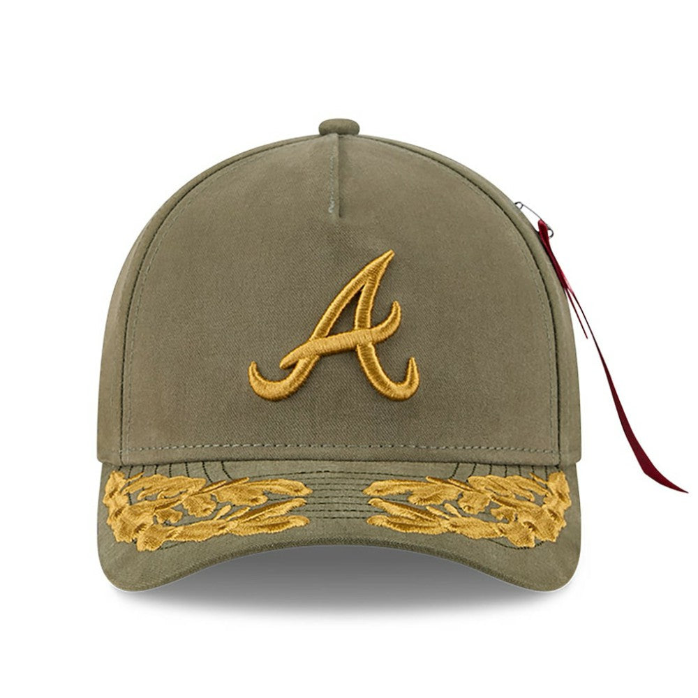 Atlanta Braves New Era x Alpha Industries A-Frame 9FORTY Adjustable Hat - Olive - New Era Sale