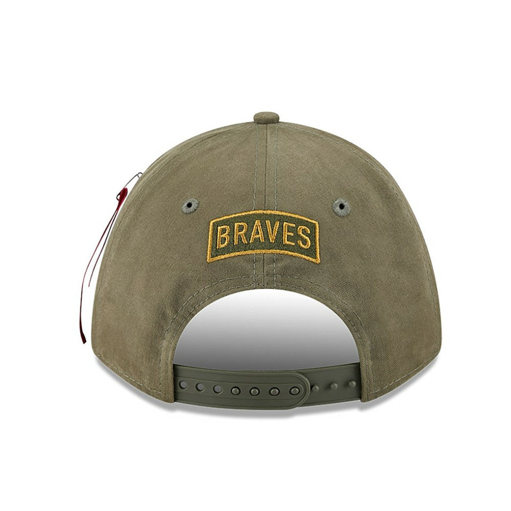 Atlanta Braves New Era x Alpha Industries A-Frame 9FORTY Adjustable Hat - Olive - New Era Sale